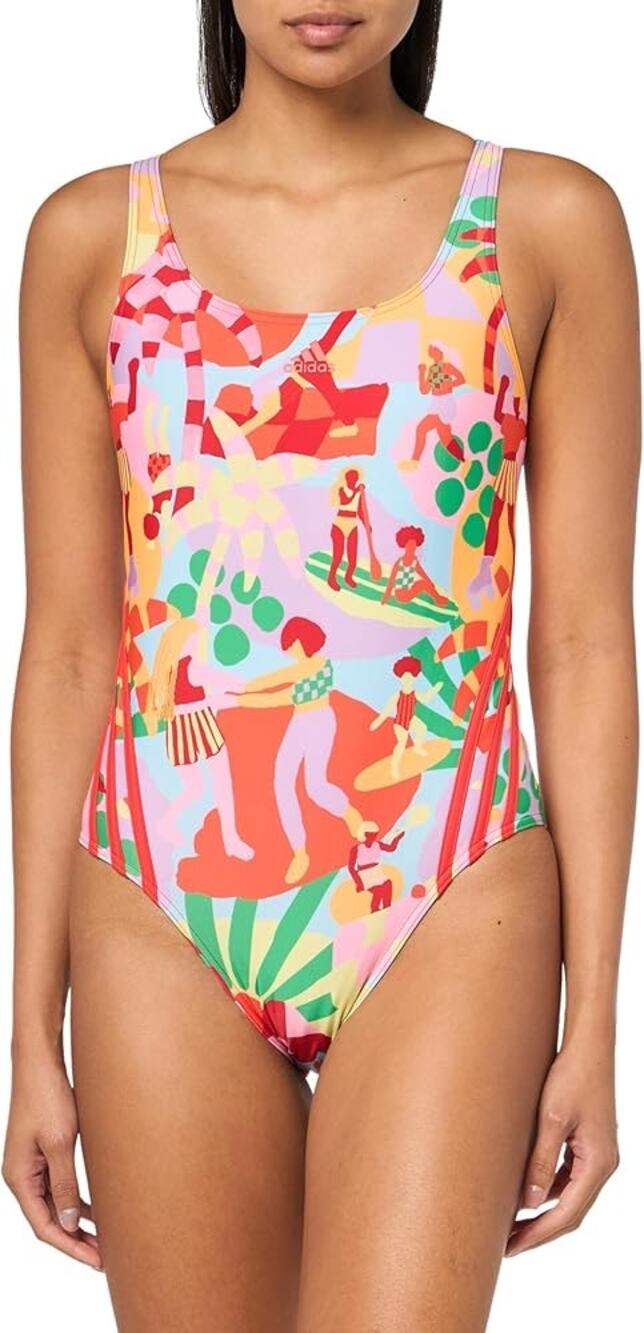 NWT Adidas x Farm Rio Pearl Citrine One Piece Swim Bathing Suit Women's Size 16